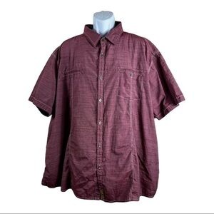 SWISS CRoSS Men Casual Shirt Buttons Down Red Coke size 4XL